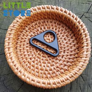 원형 삼각링 38mm 블랙 무광 대형 가방 연결고리 링 핸드메이드 텐트 타프 스크린 부자재 용품 스트랩