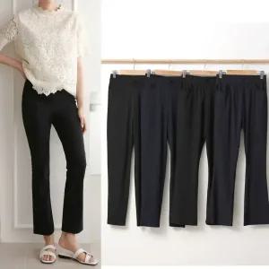 국내산 빅빅사이즈 여성 여름 바지 쿨링 쿨 아이스 부츠컷 팬츠 냉장고 냉감 오피스룩 정장 밴딩 스판