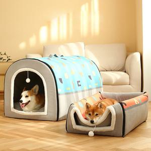 강아지 고양이 쿠션 난방 텐트 하우스 중형견 방한 겨울집 보온 강아지집