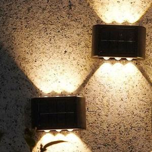 태양광 6LED (J타입 2개-1세트) 빔 벽등 양방향 벽부등/야외인테리어 장식조명 포인트 펜션전원주택 벽조명