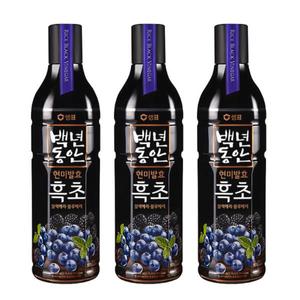 샘표 백년동안 흑초 블랙블루베리 900ml 3개