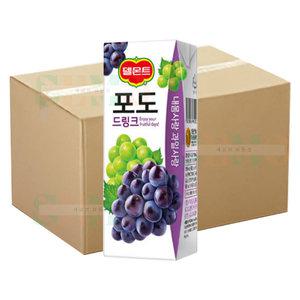 델몬트 포도 드링크 190ml 72팩(24팩x3개 주스 팩음료