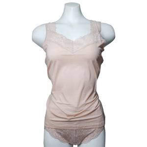 센레이디 레이스 텐셀 메리야스 여자 여성 케미솔 민소매 나시티 런닝 베이지