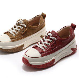 [더힐][더힐슈즈] 가죽 통굽 여성여자 슬립온 운동화 스니커즈 5cm sjperu-P183