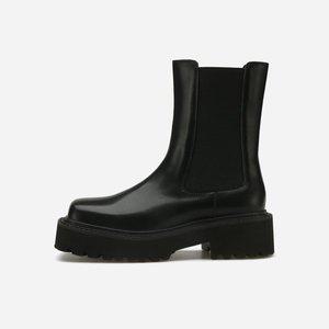 [솔트앤초콜릿] [에스파 닝닝 착용]스퀘어 토 청키 첼시부츠 412346010 (5cm/3colors)