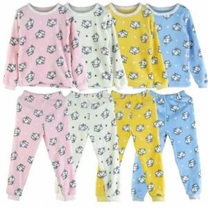 겨울 어린이 아동 극세사 잠옷 세트 밍크 파자마 바지 키즈 초등 학생 유아