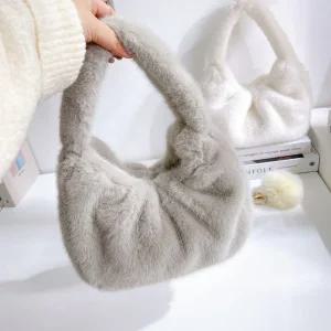 NEW F2 겨울 밍크 페이크퍼 털가방 셔링백 여성 토트백 데일리 핸드백 가벼운 미니 숄더백 가방 백 M822926