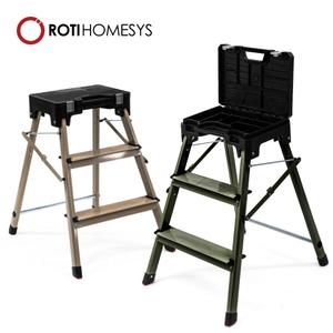 로티홈시스 이동식 안전 발판 사다리 접이식 가정용 멀티툴 사다리 3단