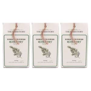 [유통기한 임박] 더허브스토리 버블바스 파우더, 로즈마리, 80g, 3개