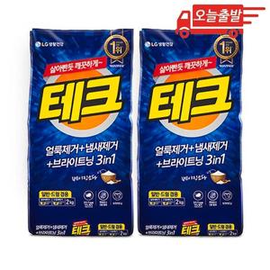 오늘출발 테크 3in1 분말세제 일반드럼 겸용 2kg 2개