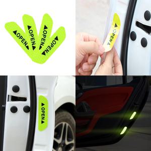 차량용 도어 반사 스티커 4p 리플렉터 문열림 경고 야간안전 개문사고 방지 택시 후방