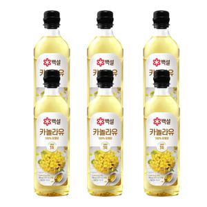 백설 카놀라유 900mlx6개
