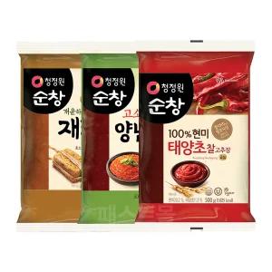 청정원 순창 고추장 500g + 된장 500g + 쌈장 500g 세트