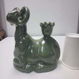 청대 여요청자 양문 촛대 길이17cm무게510g 단초마을 골동품/수집품/도자기