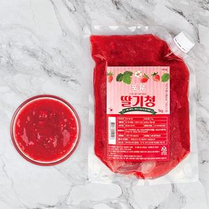 포유 딸기청 국산 딸기 카페 음료 베이스 대용량 5kg(1kgx5)
