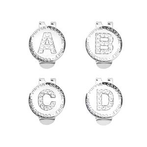 퍼피아 골프 스와로브스키 이니셜 볼마커 자석클립세트_크리스탈