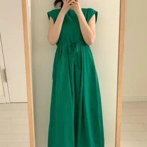 [하프클럽/]여자 여름 그린 롱원피스_OP19215