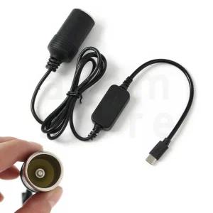 차량용 자동차 USB-C TO 12V 시가잭 시거잭 변환기 케이블 1.2(M)
