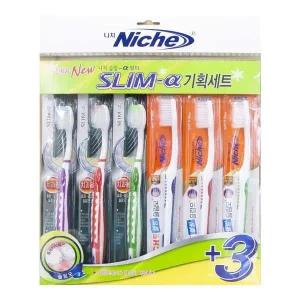 니치 슬림 알파 칫솔 기획세트 6개입 슬림모 WB81B22