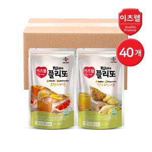 [신세계몰]CJ이츠웰 플리또 과일주스 파우치 130ml 혼합 40개 (오렌지 20+망고 20)