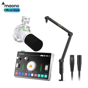 [마오노]캐스터 화이트 AMC2 NEO + PD200X 라이브 방송용 틱톡 유튜브 고급형 스탠드 올인원 패키지1