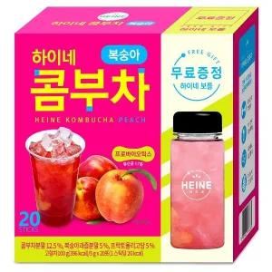 하이네 콤부차 복숭아 20T x 4개 +보틀 증정