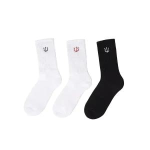 [베루툼]트라이던트 로고 크루 삭스 우먼