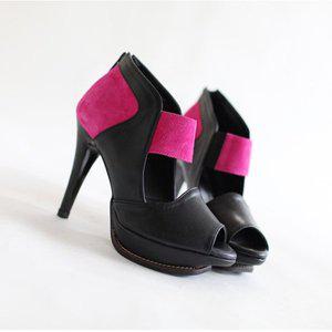 [지젤슈즈]컬러포인트 오픈부티힐/ [2039]