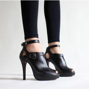 [지젤슈즈]발목오픈 부티힐/[1328]