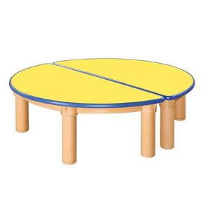 [마이모노샵] 아이방 집 유치원 가구 노랑 옐로 반원 학습 공부 책상