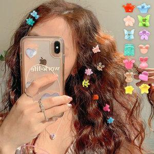 40개 세트 디스코핀 헤어 앞머리 옆머리 미니 집게핀 나비 별 하트 꽃 머리핀