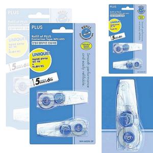 플러스 펜형 수정테이프 리필 WH-605 펜타입 교체용 화이트 태이프 학생수정테이프
