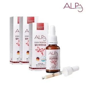 [독일 최우수상 철분제] 알프아이언드롭 비건 비헴철 어린이철분제 임산부철분영양제 30ml 3병