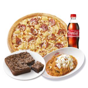 [파파존스] 오리지널 하와이안L+파스타+브라우니 세트