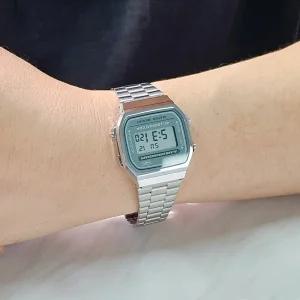 카시오 A168WA-3ADF 레트로 빈티지 전자 메탈 디지털 시계