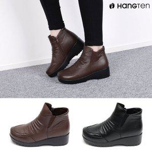 행텐 HT-673 여성용 털안감 캐주얼 통굽 앵클부츠 편안한신발