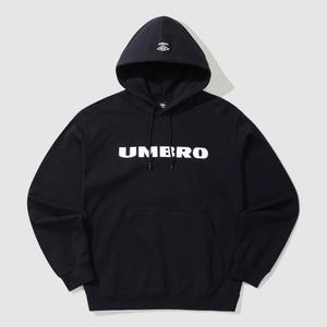 엄브로 후드 티셔츠 오버핏 에센셜 빅레터링 블랙 UP323CHD93