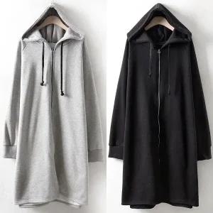 [하프클럽/]여성빅사이즈옷 오버핏 기모프리빅롱후드집업 w143H210 오버핏