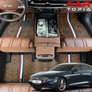 카토피아 제네시스 G80 페이스리프트 1열+2열+트렁크 디자인 카매트 풀세트 코일매트 발판 용품