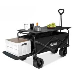 미니웨건 카트 캠핑 접이식 트롤리 테이블 다용도