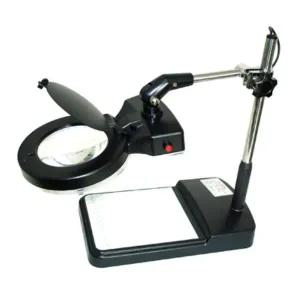 128-0022 LED 조명확대경스탠드식(A타입) K-SKKBL-5X 5X/SK-102L(A형) 돋보기 측정 정밀 부품검사