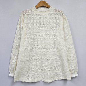 [아이우먼] 베리레이스기모블라우스 BNT416M412 빅사이즈