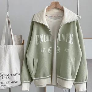 여성 하이넥 앙상테 데일리 집업 점퍼 가디건 DGB-WCD-4082-민트