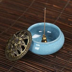 LUXURY 전통 도자기 향로 향 제사 고급 촛대