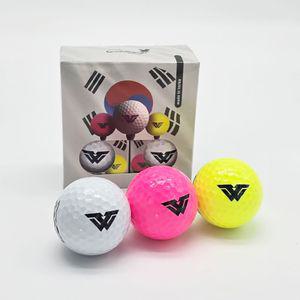 비거리 20m 보장 물에뜨는 센트라이트 고반발골프공 스크린 비거리골프공 선물 4개입, 그린 유광