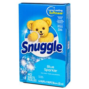 (내일도착)스너글 건조기 시트 드라이시트 블루 스파클 40매 1개