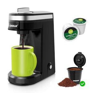 K컵 & 그라운드 커피용 싱글 서브 커피 메이커, 1인 여행용 소형 머신, RV, 트럭 및 가정용 필터 포함