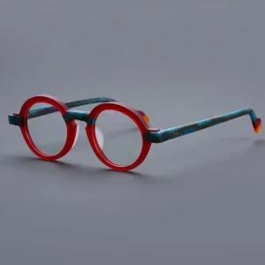 빨간 안경테 그린 레드 고급안경프레임 패션 수제
