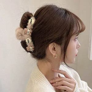 털집게핀 왕집게핀 포인트핀 곰돌이 뽀글이집게핀-WFFTA40