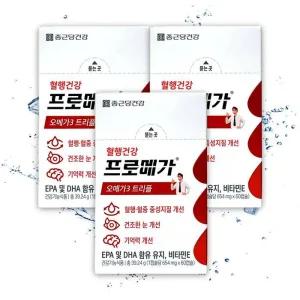[종근당] 종근당건강 리뉴얼 프로메가 오메가3 트리플 장용성 캡슐 654mg 60캡슐 X 3